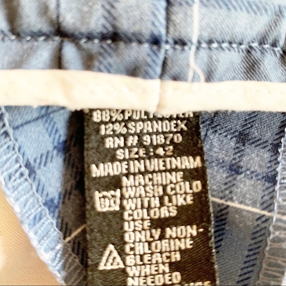 Pebble Beach Performance Blue Plaid Shorts | 42 - Picture 5 of 5